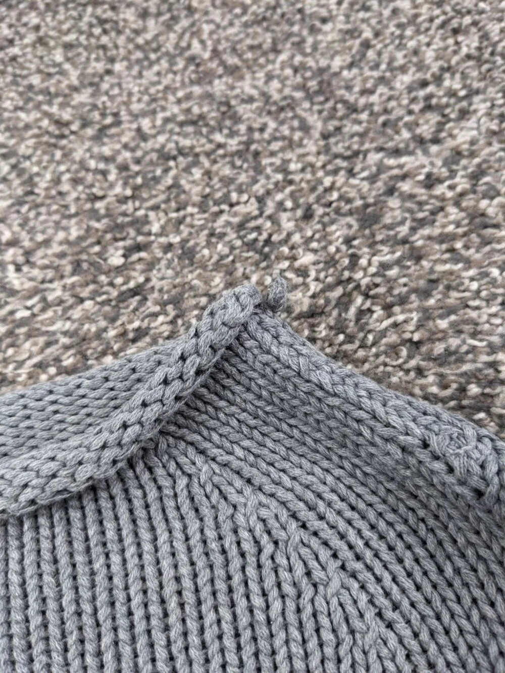 Vintage J Crew Sweater Roll Neck Cotton Fisherman Gray Mens Medium